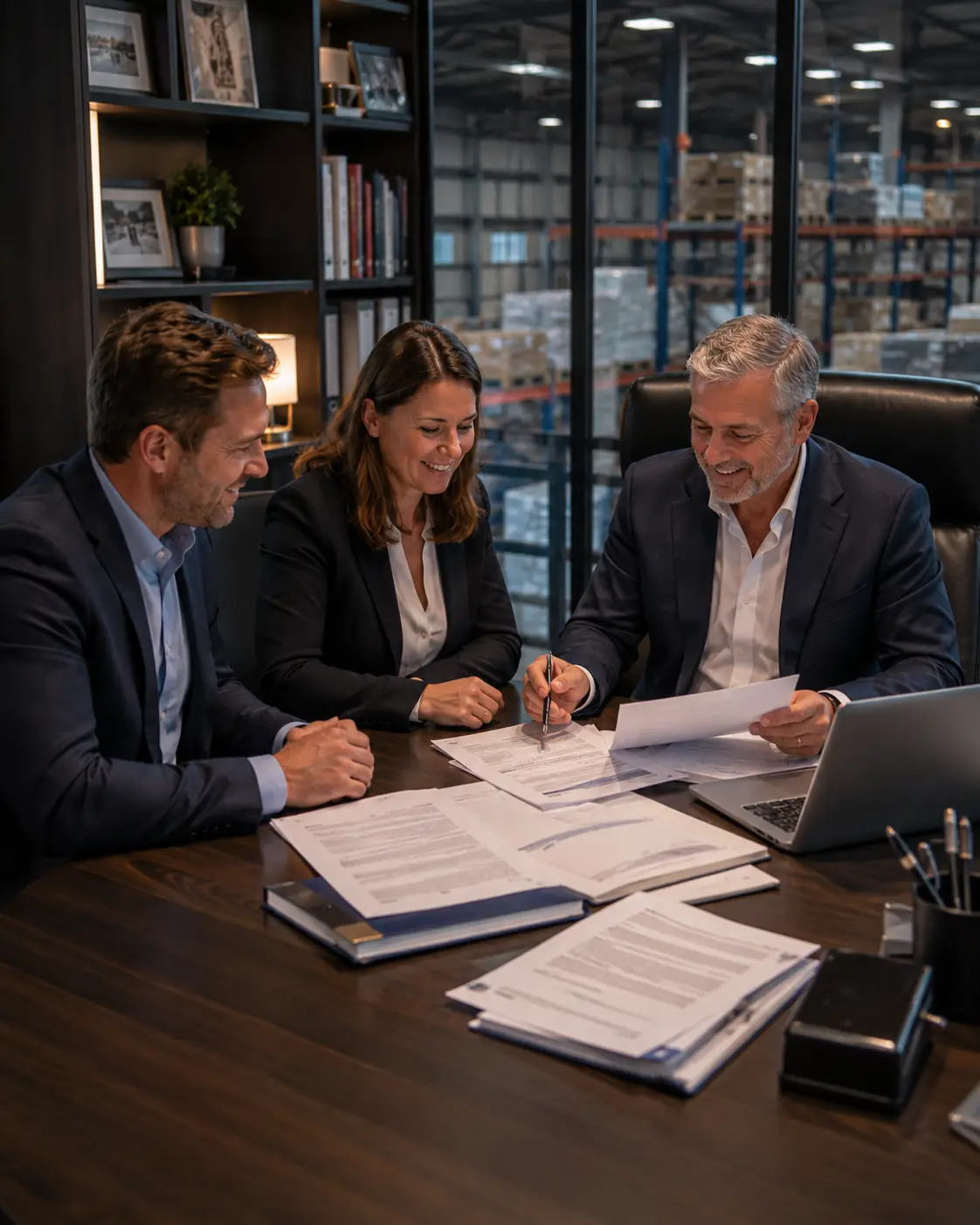 A business team reviewing a staffing requirement